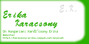 erika karacsony business card